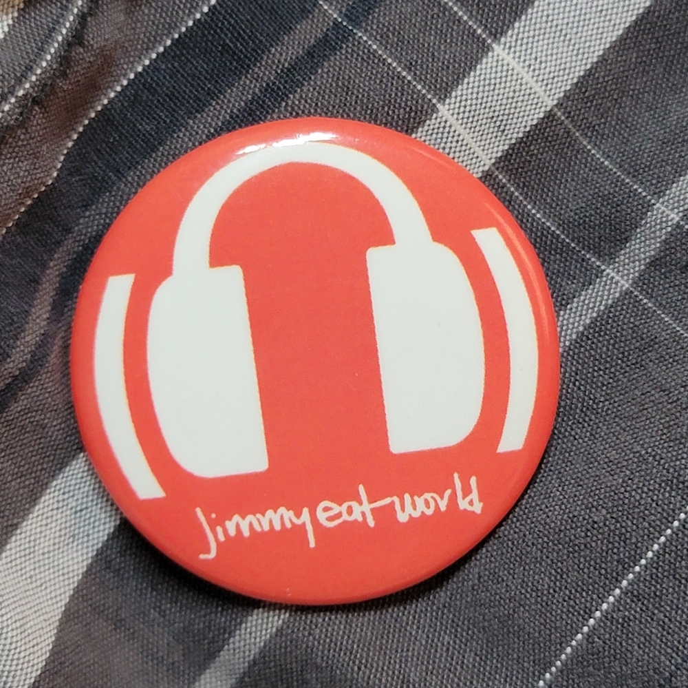 Jimmy Eat World Pin | Red and White | Music | Band | Fan Button